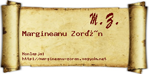 Margineanu Zorán névjegykártya